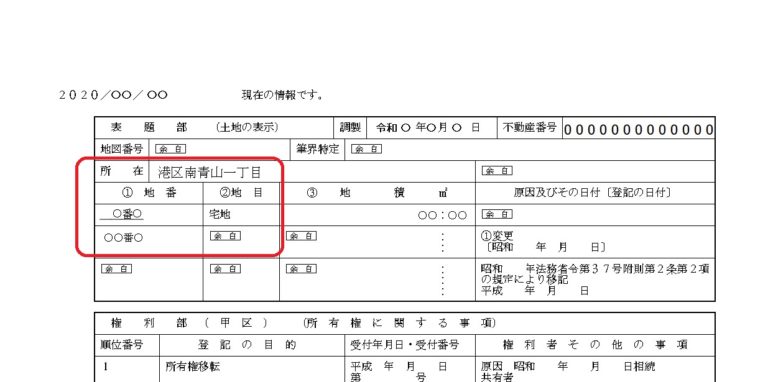 土地の登記簿謄本は、住所から所在地番を調べて取得する - 平林夕佳 税理士事務所